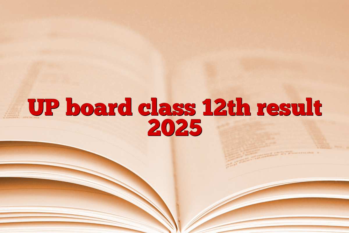 UP board class 12th result 2025