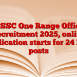 BPSSC One Range Officer Recruitment 2025, online application starts for 24 FRO posts