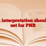 Data interpretation should be set for PNB