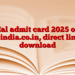 Hal admit card 2025 on hal-india.co.in, direct link to download
