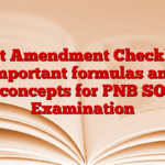 Last Amendment Checklist: Important formulas and concepts for PNB SO Examination