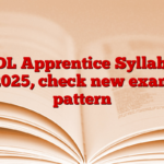 MDL Apprentice Syllabus 2025, check new exam pattern