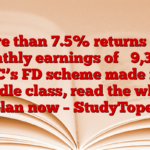 More than 7.5% returns and monthly earnings of ₹ 9,375 – LIC’s FD scheme made for middle class, read the whole plan now – StudyToper