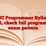 RPSC Programmer Syllabus 2025, check full programmer exam pattern