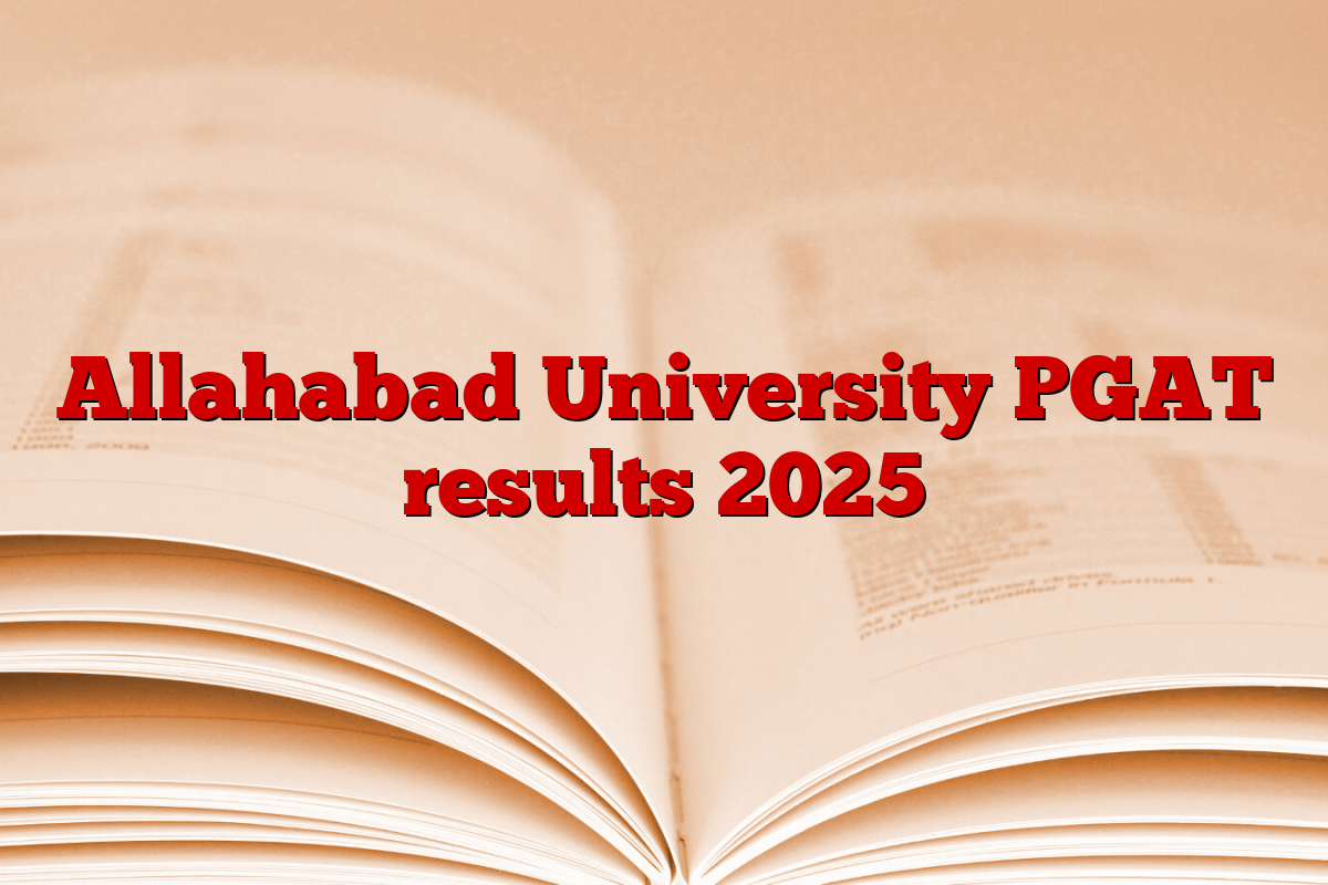 Allahabad University PGAT results 2025