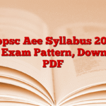 Appsc Aee Syllabus 2025 And Exam Pattern, Download PDF