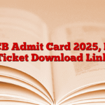 CPCB Admit Card 2025, Hall Ticket Download Link