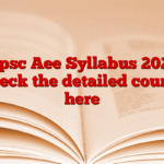 Tspsc Aee Syllabus 2025, check the detailed course here