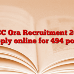 UPSC Ora Recruitment 2025, Apply online for 494 posts