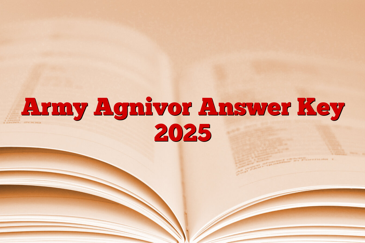 Army Agnivor Answer Key 2025