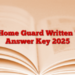 CG Home Guard Written Test Answer Key 2025