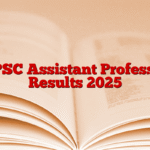 HPSC Assistant Professor Results 2025