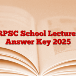 RPSC School Lecturer Answer Key 2025