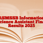 RSMSSB Information Science Assistant Final Results 2025