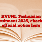 RVUNL Technician Recruitment 2025, check the official notice here