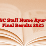 UPPSC Staff Nurse Ayurveda Final Results 2025