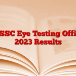 UPSSC Eye Testing Officer 2023 Results
